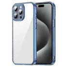 For iPhone 15 Pro Max PC Hybrid TPU Airbag Shockproof Phone Case(Transparent Blue) - 1