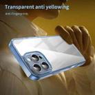 For iPhone 15 Pro Max PC Hybrid TPU Airbag Shockproof Phone Case(Transparent Blue) - 3