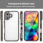 For iPhone 17 PC Hybrid TPU Airbag Shockproof Phone Case(Transparent Black) - 2