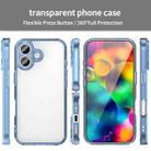 For iPhone 17 PC Hybrid TPU Airbag Shockproof Phone Case(Transparent Blue) - 2