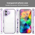 For iPhone 17 PC Hybrid TPU Airbag Shockproof Phone Case(Transparent Purple) - 2