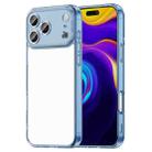 For iPhone 17 Pro Max PC Hybrid TPU Airbag Shockproof Phone Case(Transparent Blue) - 1