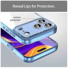 For iPhone 17 Pro Max PC Hybrid TPU Airbag Shockproof Phone Case(Transparent Blue) - 3