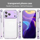 For iPhone 17 Pro Max PC Hybrid TPU Airbag Shockproof Phone Case(Transparent Purple) - 2