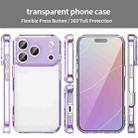 For iPhone 17 Pro PC Hybrid TPU Airbag Shockproof Phone Case(Transparent Purple) - 2