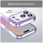 For iPhone 17 Pro PC Hybrid TPU Airbag Shockproof Phone Case(Transparent Purple) - 3