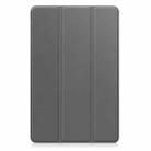 For T-Mobile REVVL Tab 5G Custer Texture 3-Fold Holder Leather Smart Tablet Case(Gray) - 2