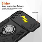 For Samsung Galaxy S25 5G Camshield Ring Holder Phone Case(Black) - 2
