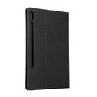For Samsung Galaxy Tab S8+ / Tab S8 Plus /  Tab S7 FE / Tab S7+ / T970 Fabric Texture Horizontal Flip PU Leather Case with Holder(Black) - 2