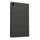 For Samsung Galaxy Tab A7 / T500 Fabric Texture Horizontal Flip PU Leather Case with Holder(Black) - 3