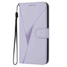 For TCL 20 R 5G Triangle Pattern Buckle Clasp Leather Phone Case(Light Purple) - 2