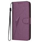 For TCL 30T Triangle Pattern Buckle Clasp Leather Phone Case(Dark Purple) - 2