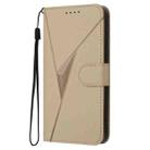 For TCL 501 Triangle Pattern Buckle Clasp Leather Phone Case(Gold) - 2