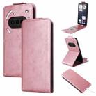For Nothing Phone 3a Magnetic Vertical Flip Leather Phone Case with Buckle(Rose Gold) - 1