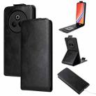 For Realme P3 Pro Magnetic Vertical Flip Leather Phone Case with Buckle(Black) - 1