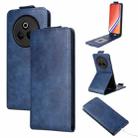 For Realme P3 Pro Magnetic Vertical Flip Leather Phone Case with Buckle(Blue) - 1