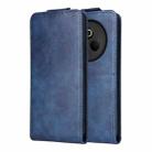 For Realme P3 Pro Magnetic Vertical Flip Leather Phone Case with Buckle(Blue) - 2
