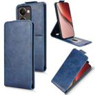 For Realme P3 Ultra 5G Magnetic Vertical Flip Leather Phone Case with Buckle(Blue) - 1