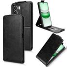 For Realme 14x 5G Malaysia / V70 Magnetic Vertical Flip Leather Phone Case with Buckle(Black) - 1