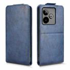 For Realme GT 7 5G Global Magnetic Vertical Flip Leather Phone Case with Buckle(Blue) - 2