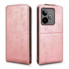 For Realme GT 7 5G Global Magnetic Vertical Flip Leather Phone Case with Buckle(Rose Gold) - 2