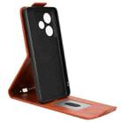 For Realme GT 7 5G Global Magnetic Vertical Flip Leather Phone Case with Buckle(Brown) - 3