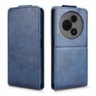 For TCL 605 Magnetic Vertical Flip Leather Phone Case with Buckle(Blue) - 2