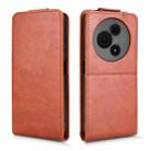 For TCL 605 Magnetic Vertical Flip Leather Phone Case with Buckle(Brown) - 2