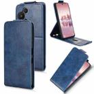 For TCL 60 SE NxtPaper 5G Magnetic Vertical Flip Leather Phone Case with Buckle(Blue) - 1