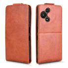 For TCL 60 SE NxtPaper 5G Magnetic Vertical Flip Leather Phone Case with Buckle(Brown) - 2
