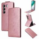 For Tecno Camon 40 4G Magnetic Vertical Flip Leather Phone Case with Buckle(Rose Gold) - 1