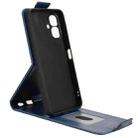 For Tecno Pop 10 / Infinix Smart 10 4G Magnetic Vertical Flip Leather Phone Case with Buckle(Blue) - 3