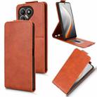 For Tecno Pova 7 4G Magnetic Vertical Flip Leather Phone Case with Buckle(Brown) - 1