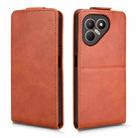 For Tecno Pova 7 4G Magnetic Vertical Flip Leather Phone Case with Buckle(Brown) - 2