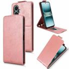 For Tecno Spark Go 2 Magnetic Vertical Flip Leather Phone Case with Buckle(Rose Gold) - 1