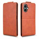 For Tecno Spark Go 2 Magnetic Vertical Flip Leather Phone Case with Buckle(Brown) - 2