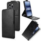 For Tecno Spark 40 4G Magnetic Vertical Flip Leather Phone Case with Buckle(Black) - 1