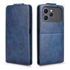 For Tecno Spark 40 4G Magnetic Vertical Flip Leather Phone Case with Buckle(Blue) - 2