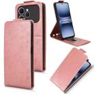 For Tecno Spark 40 4G Magnetic Vertical Flip Leather Phone Case with Buckle(Rose Gold) - 1