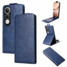 For vivo V50 Lite 5G Global Magnetic Vertical Flip Leather Phone Case with Buckle(Blue) - 1