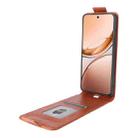 For vivo V50 Lite 5G Global Magnetic Vertical Flip Leather Phone Case with Buckle(Brown) - 3