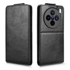 For vivo X200s 5G Magnetic Vertical Flip Leather Phone Case with Buckle(Black) - 2
