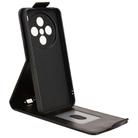 For vivo X200s 5G Magnetic Vertical Flip Leather Phone Case with Buckle(Black) - 3