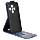 For vivo X200s 5G Magnetic Vertical Flip Leather Phone Case with Buckle(Blue) - 3