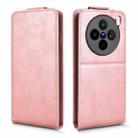 For vivo X200s 5G Magnetic Vertical Flip Leather Phone Case with Buckle(Rose Gold) - 2