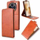 For vivo X200s 5G Magnetic Vertical Flip Leather Phone Case with Buckle(Brown) - 1