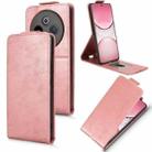 For vivo Y300 Pro 5G / iQOO Z10 5G India Magnetic Vertical Flip Leather Phone Case with Buckle(Rose Gold) - 1