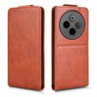 For vivo Y300 Pro 5G / iQOO Z10 5G India Magnetic Vertical Flip Leather Phone Case with Buckle(Brown) - 2