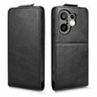 For vivo X200 FE / S30 Pro mini Magnetic Vertical Flip Leather Phone Case with Buckle(Black) - 2