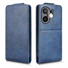 For vivo X200 FE / S30 Pro mini Magnetic Vertical Flip Leather Phone Case with Buckle(Blue) - 2